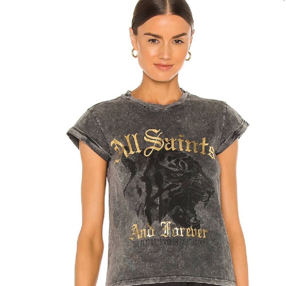 ALLSAINTS Forever Tiger Anna Tee - size 2